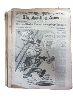 1950 The Sporting News Complete Year (52 Issues)